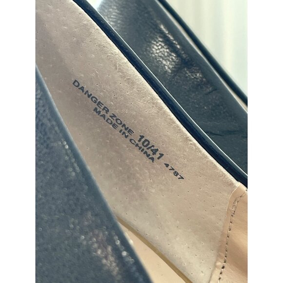 Chinese Laundry Danger Zone Pump Size 10 Black Gold Pointed Toe High Heels Party - Picture 4 of 9